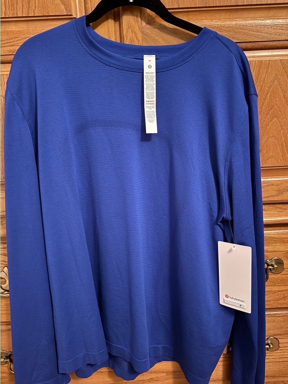Lululemon Swiftly Relaxes Long Sleeve, Size 10, Club Blue, NWT